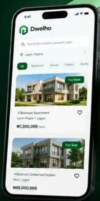 Concept preview of Dwelho’s property experience; the web app launches first